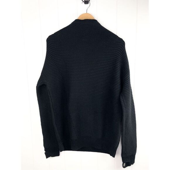 Sweaty Betty London Ribbed Cowl Neck‎ Black Wool and Cotton Blend Sweater Size S - Picture 5 of 9